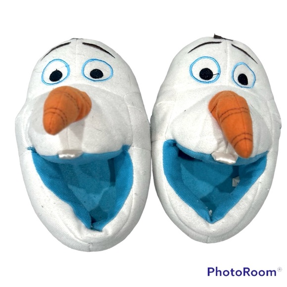 Disney Frozen Olaf Slippers Kids Large 9/10 - Picture 2 of 4